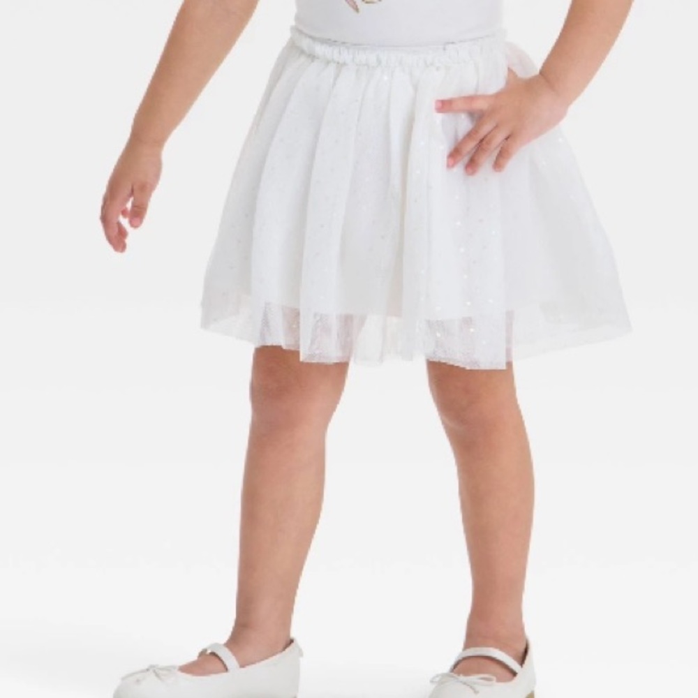 Cat & Jack Cream Tulle Skirt for Girls